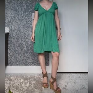 Green Short Sleeve Dress